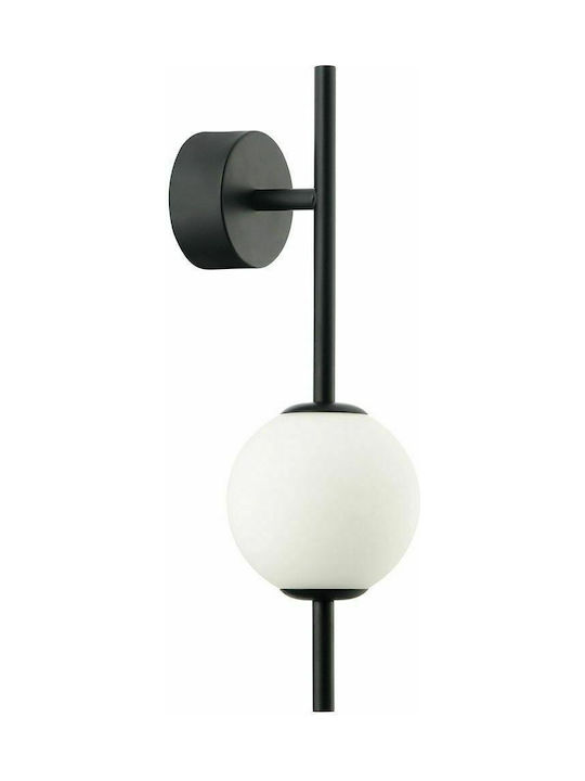 Zambelis Lights Μοντέρνο Φωτιστικό Τοίχου με Ενσωματωμένο LED και Θερμό Λευκό Φως σε Μαύρο Χρώμα Πλάτους 8cm 20133